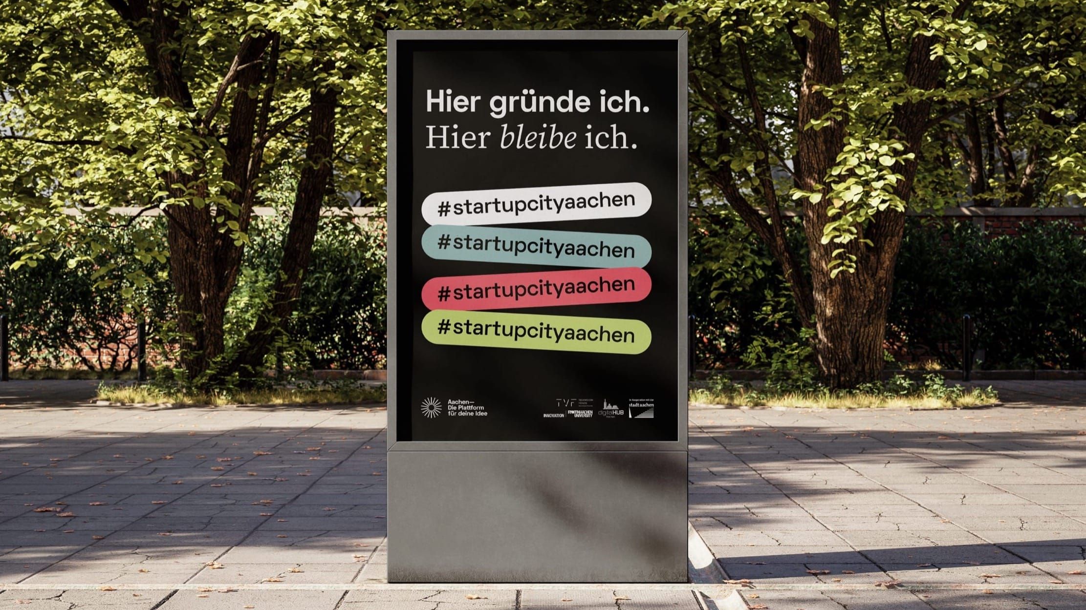 Startupcity AC AGENTUR REBELKO Aachen Corporate Design Branding Agentur Social Media Marketing Postings Image Citylight OOH Oit of home Poster 01.