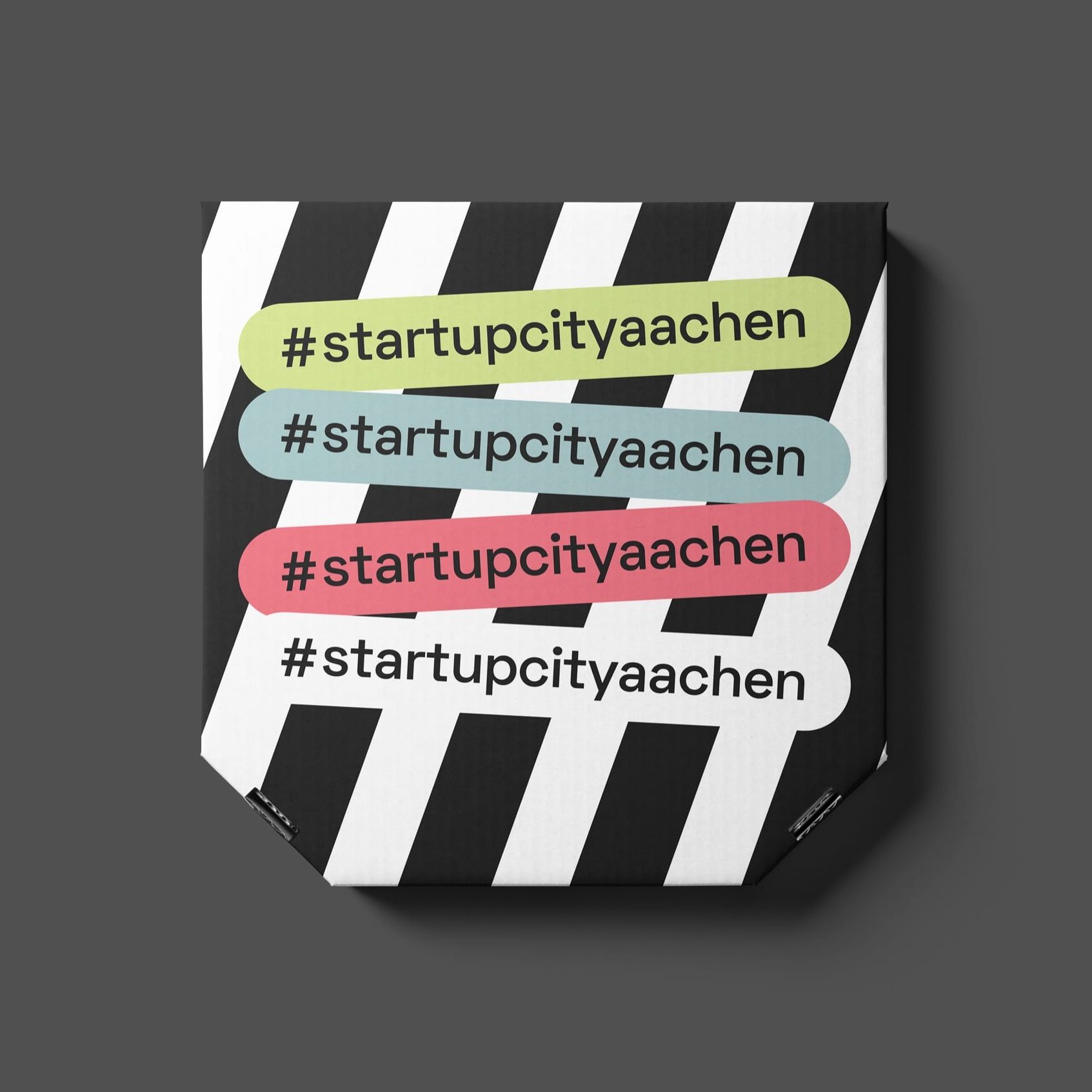 STARTUPCITY AACHEN REBELKO Aachen Corporate Design Branding Agentur Social Media Marketing Kampagne OOH PIZZABOX 01