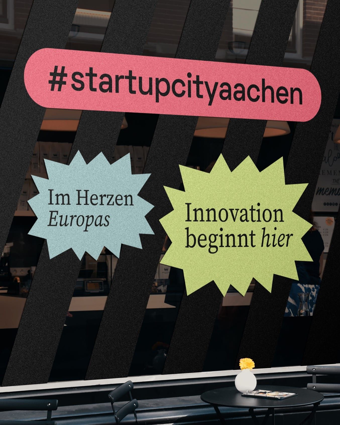 STARTUPCITY AACHEN REBELKO Aachen Corporate Design Branding Agentur Social Media Marketing Kampagne WINDOW 1